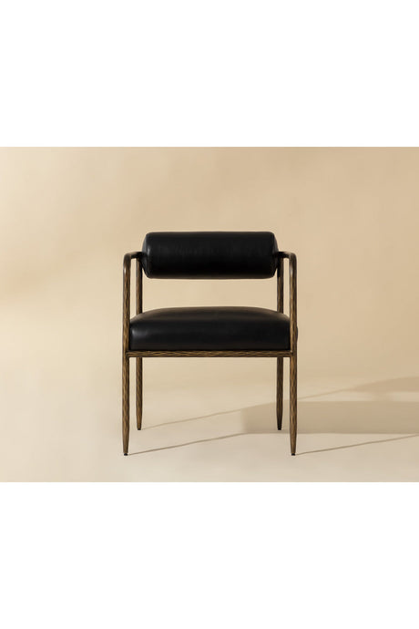 Modern European furniture - Leather Bolster-Back Dining Chair - www.oroa.com