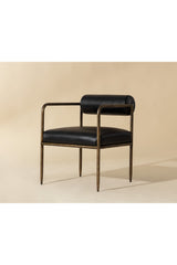 Modern European furniture - Leather Bolster-Back Dining Chair - www.oroa.com