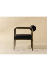 Modern European furniture - Leather Bolster-Back Dining Chair - www.oroa.com