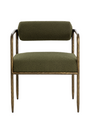 Modern European furniture - Iron Framed Green Dining Chair - www.oroa.com