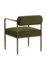 Modern European furniture - Iron Framed Green Dining Chair - www.oroa.com