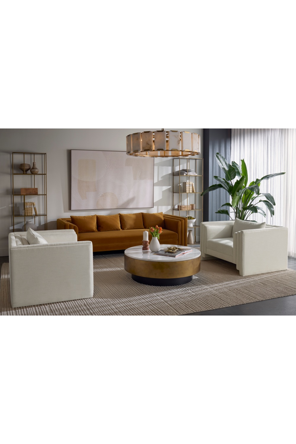 Alabaster Panels Chandelier | Splendido Rovira | Oroa.com