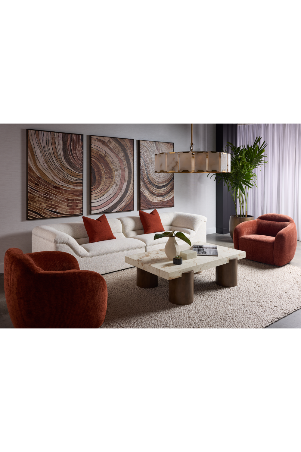 Alabaster Panels Chandelier | Splendido Rovira | Oroa.com