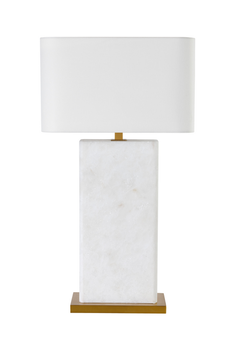 Modern European furniture - White Alabaster Table Lamp - www.oroa.com