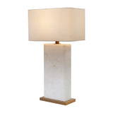 White Alabaster Table Lamp by Splendido Rovira