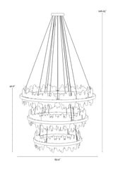 Modern European furniture - Black 3-Tier Chandelier - www.oroa.com