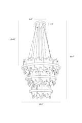 Modern European furniture - Black 3-Tier Chandelier - www.oroa.com