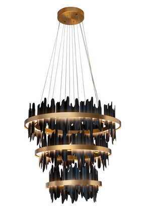 Black 3-Tier Chandelier by Splendido Icarus