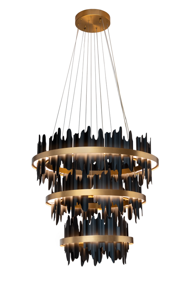 Black 3-Tier Chandelier | Splendido Icarus | Oroa.com