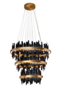 Modern European furniture - Black 3-Tier Chandelier - www.oroa.com