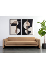 Modern European furniture - Tan Nubuck Leather Sofa - www.oroa.com