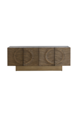Modern European furniture - Antique Brass 4-Door Sideboard - www.oroa.com