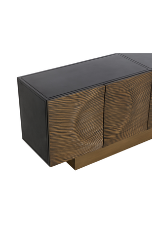 Modern European furniture - Antique Brass 4-Door Sideboard - www.oroa.com