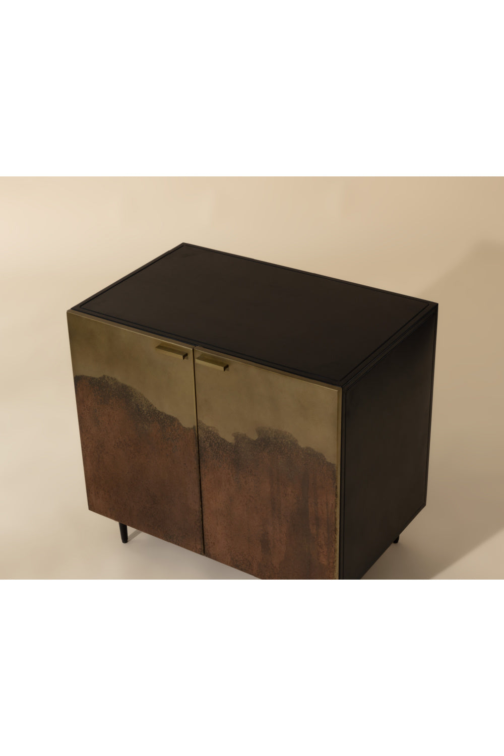 Modern European furniture - Antique Brass Ombre Nightstand - www.oroa.com