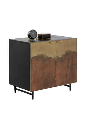 Modern European furniture - Antique Brass Ombre Nightstand - www.oroa.com