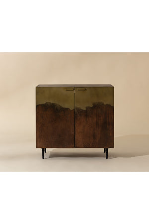 Modern European furniture - Antique Brass Ombre Nightstand - www.oroa.com