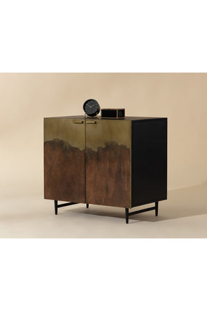 Modern European furniture - Antique Brass Ombre Nightstand - www.oroa.com