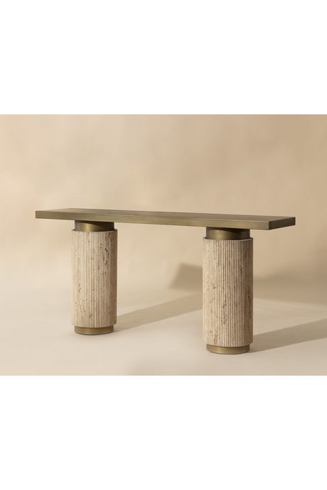 Modern European furniture - Antique Brass Console Table - www.oroa.com