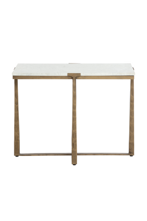 Rectangular White Marble Side Table by Splendido Cowell