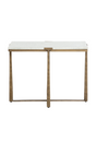 Modern European furniture - Rectangular White Marble Side Table - www.oroa.com