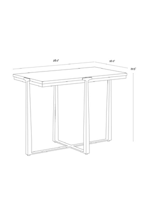 Rectangular White Marble Side Table | Splendido Cowell | Oroa.com
