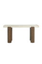 Modern European furniture - Cream Breccia Marble Console Table - www.oroa.com