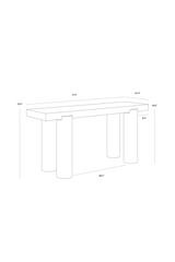 Modern European furniture - Cream Breccia Marble Console Table - www.oroa.com