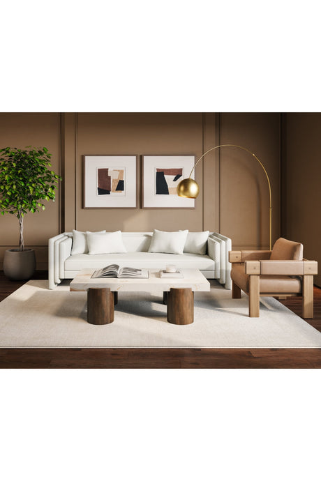 Modern European furniture - Cream Breccia Marble Coffee Table - www.oroa.com