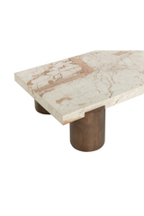 Modern European furniture - Cream Breccia Marble Coffee Table - www.oroa.com