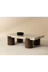 Modern European furniture - Cream Breccia Marble Coffee Table - www.oroa.com