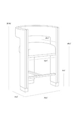 Modern European furniture - Modern 3-Legged Counter Stool - www.oroa.com
