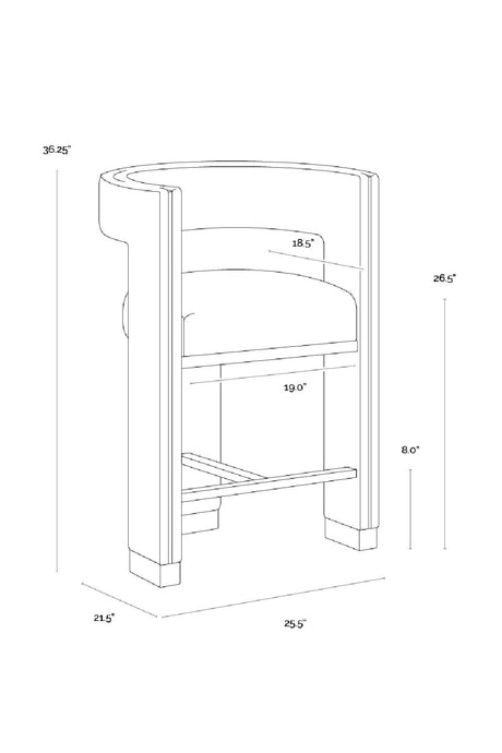 Modern European furniture - Modern 3-Legged Counter Stool - www.oroa.com