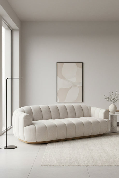 Channeled Cream Sofa | Splendido Tadeo | Oroa.com