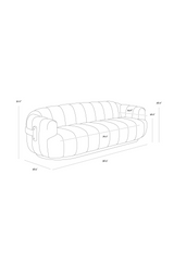 Modern European furniture - Channeled Cream Sofa - www.oroa.com