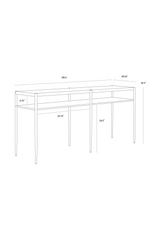 Modern European furniture - Antique Brass 2-Layer Console Table - www.oroa.com