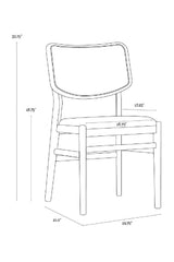 Modern European furniture - Black Cushioned Seat Dining Chairs (2) - www.oroa.com