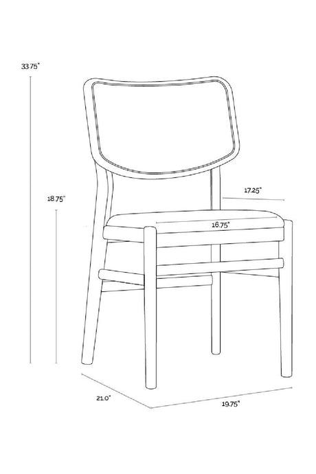 Modern European furniture - Black Cushioned Seat Dining Chairs (2) - www.oroa.com