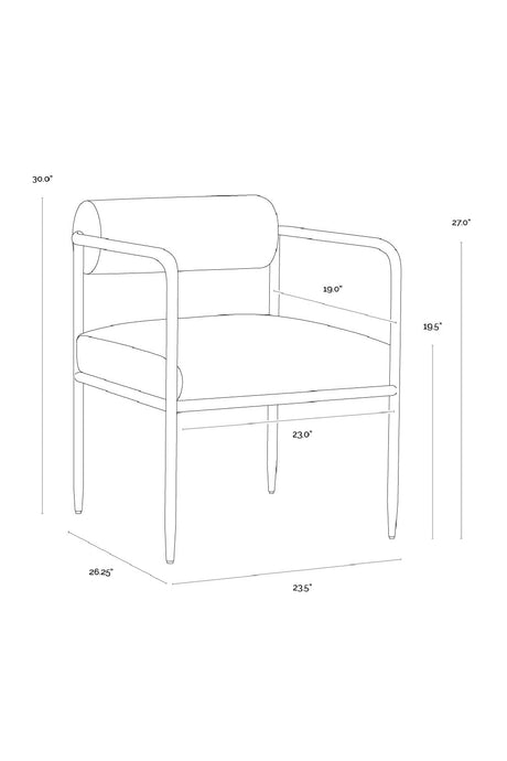 Modern European furniture - Leather Bolster-Back Dining Chair - www.oroa.com