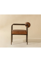 Modern European furniture - Leather Bolster-Back Dining Chair - www.oroa.com