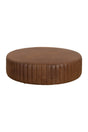 Modern European furniture - Tufted Edge Brown Leather Ottoman - www.oroa.com