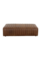 Italian Textured Leather Ottoman by Splendido Lewin, alternate view 7