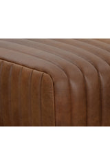 Modern European furniture - Italian Textured Leather Ottoman - www.oroa.com