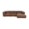 Brown Leather Chaise Sofa by Splendido Beau, alternate view 15