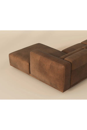 Brown Leather Chaise Sofa | Splendido Beau | Oroa.com