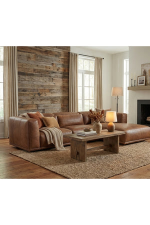 Brown Leather Chaise Sofa | Splendido Beau | Oroa.com