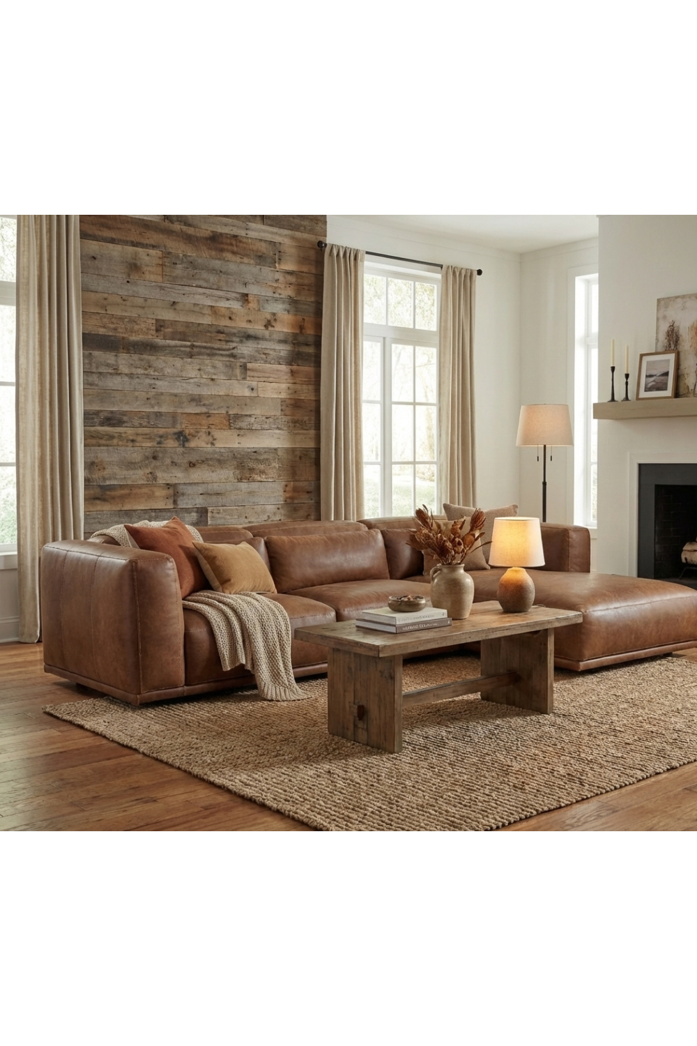 Brown Leather Chaise Sofa | Splendido Beau