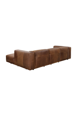 Brown Leather Chaise Sofa | Splendido Beau
