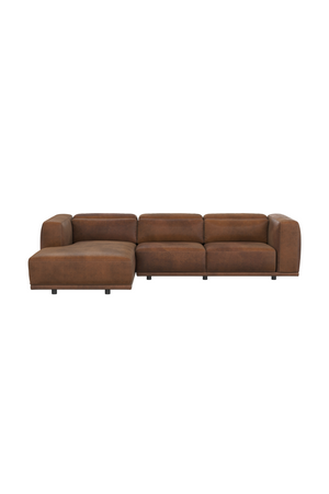Brown Leather Chaise Sofa | Splendido Beau