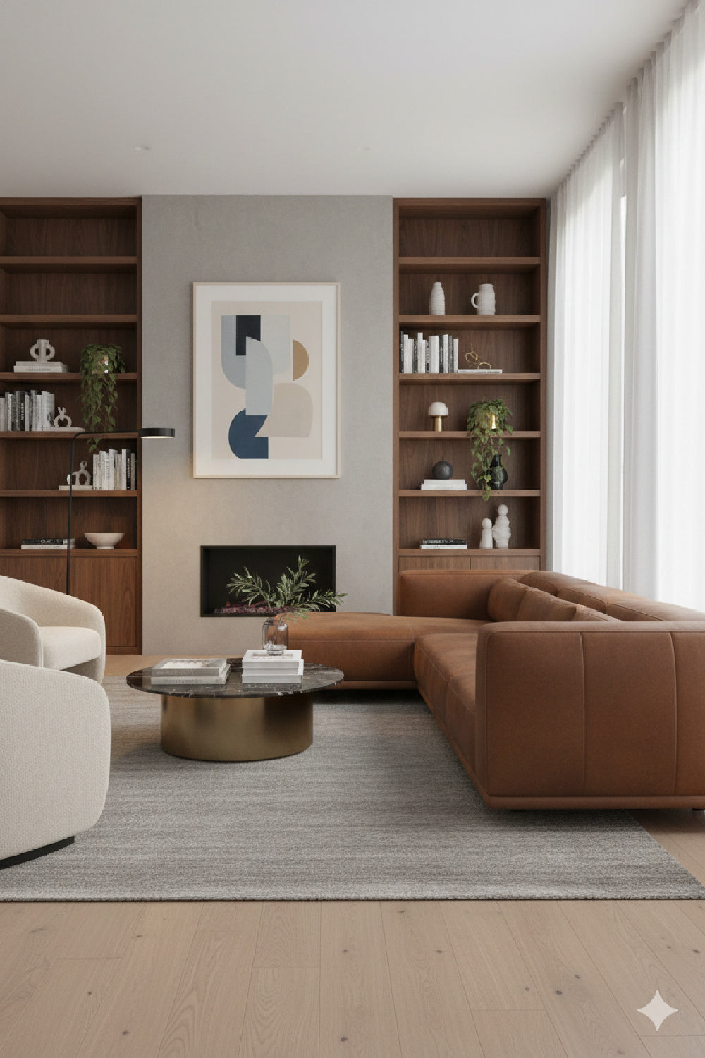 Brown Leather Chaise Sofa | Splendido Beau | Oroa.com