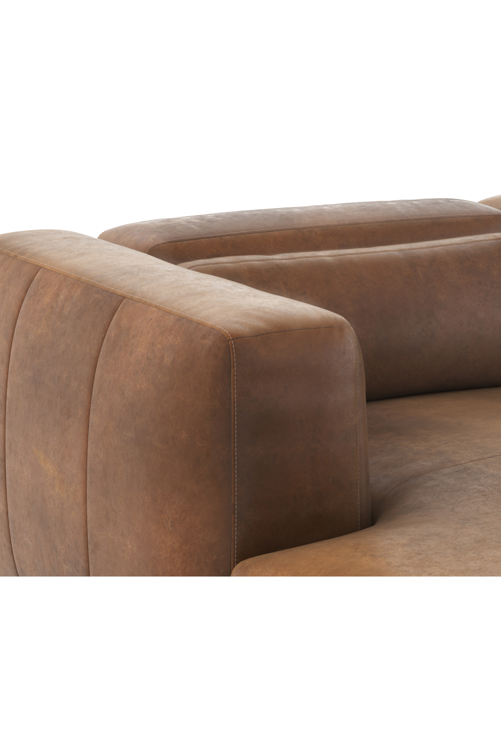 Brown Leather Chaise Sofa | Splendido Beau